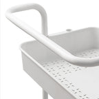 3 Tier Steel White Movable Kitchen Cart