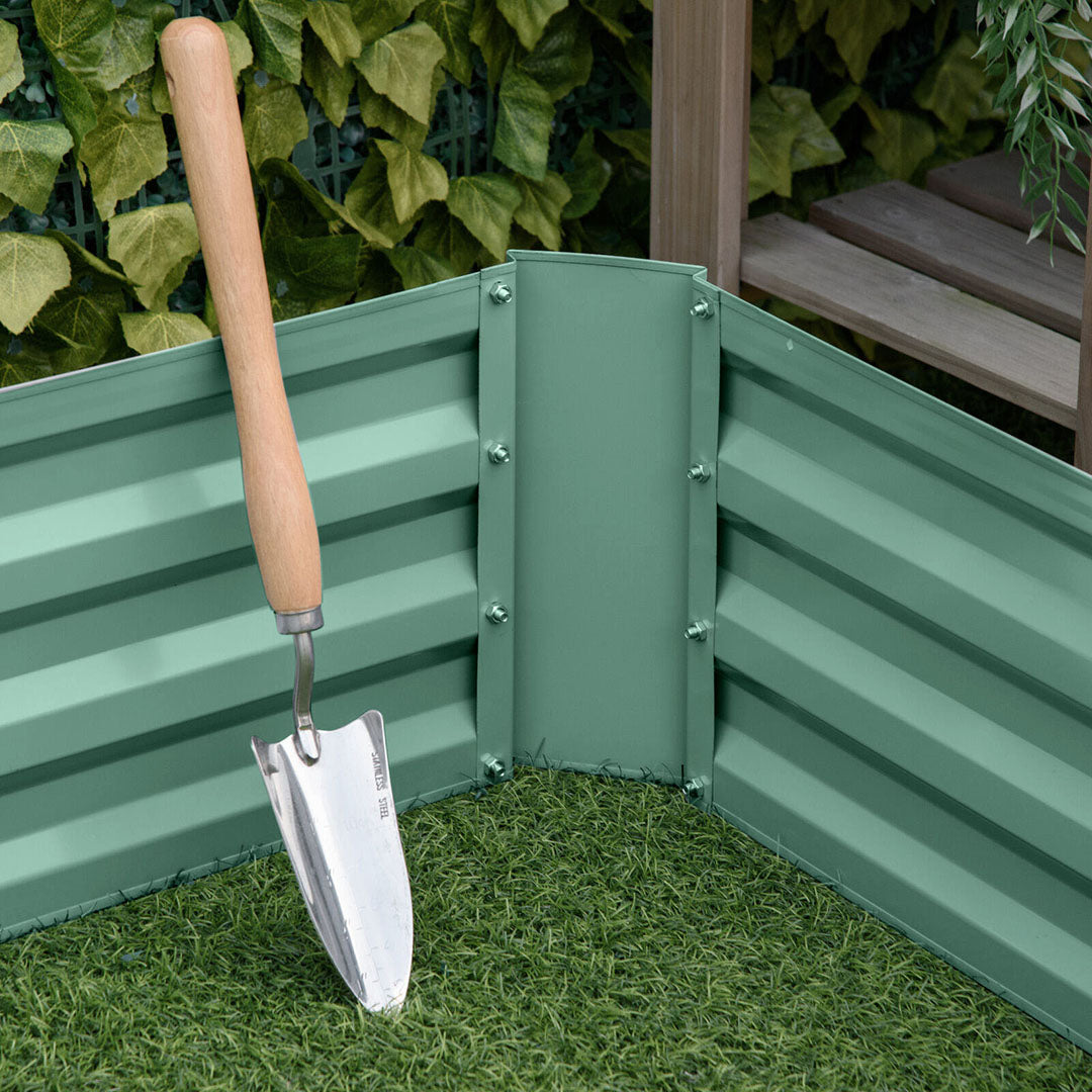 90cm Rectangle Galvanized Raised Garden Bed Green