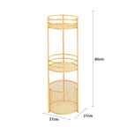 3 Tier Freestanding Storage Shelf Multifunctional Display Rack with Basket