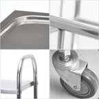4 Tier Stainless Steel Utility Cart  860x540x1170
