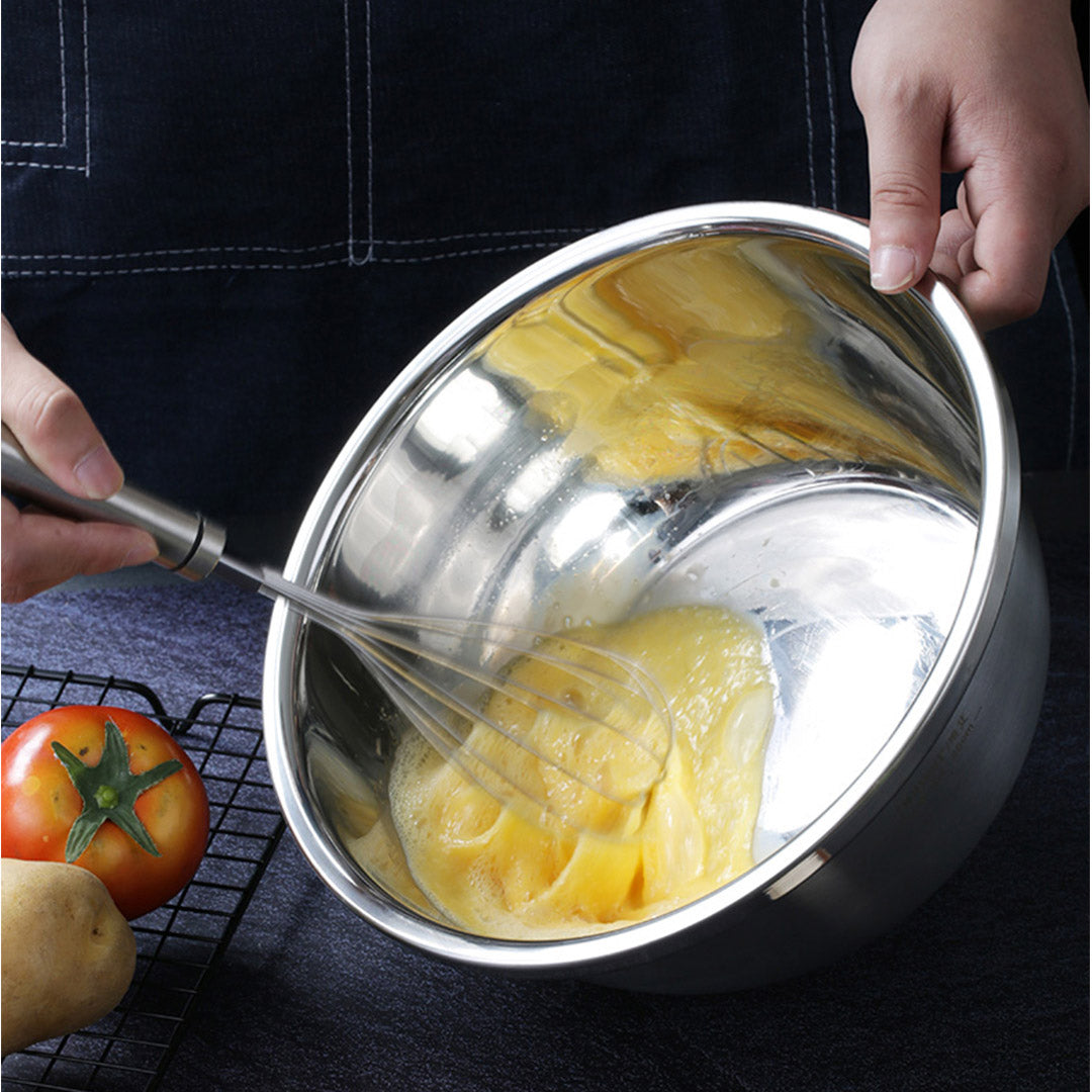 SOGA 5Pcs Polished Stainless Steel Mixing Bowl
