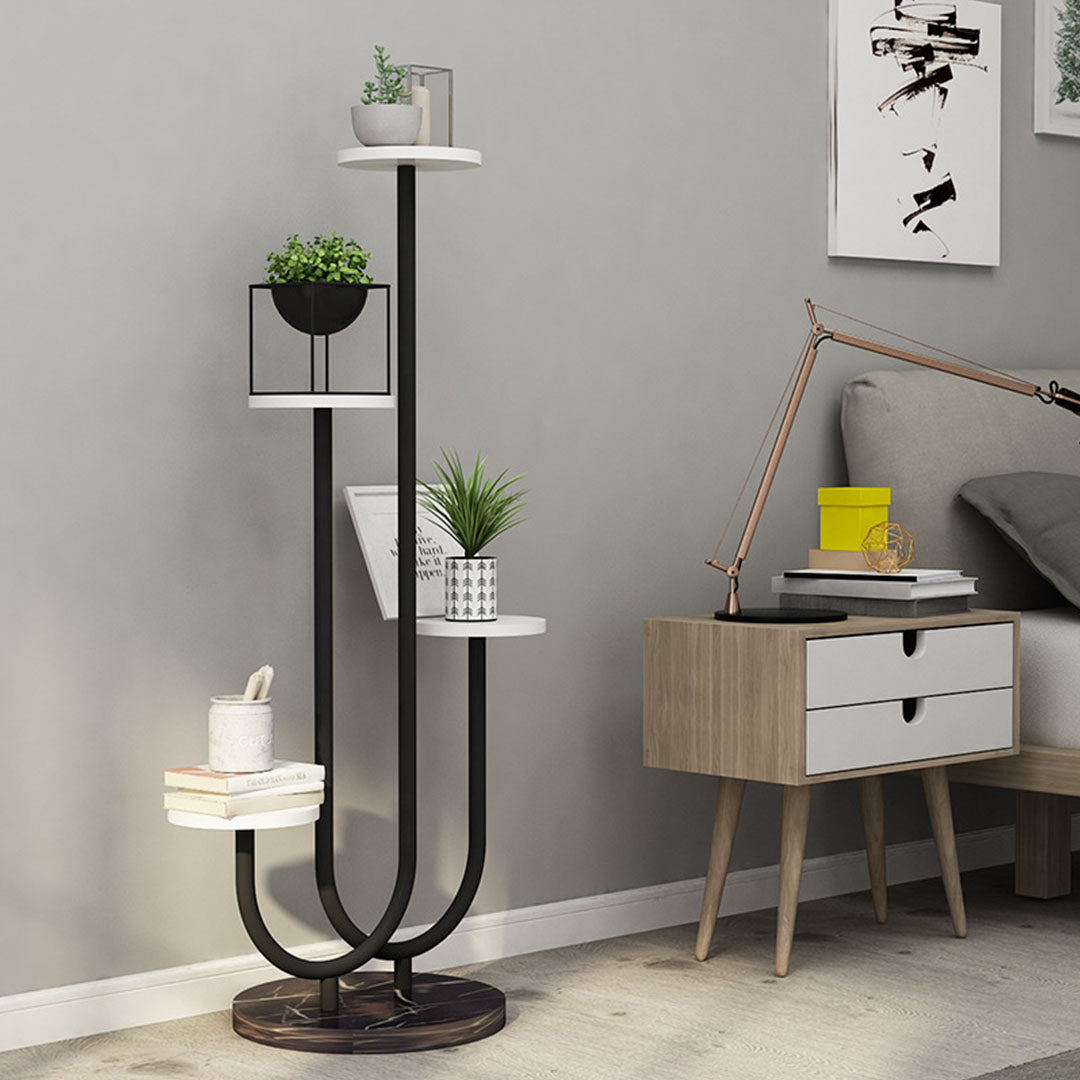 Black U Shaped Plant Stand