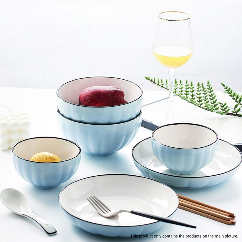 Blueware Ceramic Blue Ceramic Dinnerware Set of 10 – Soga International