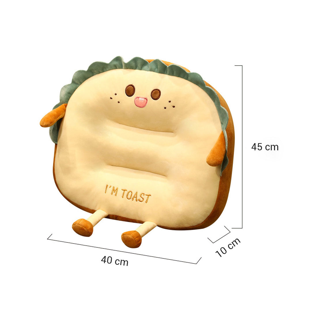 Cute Face Toast Bread Cushion