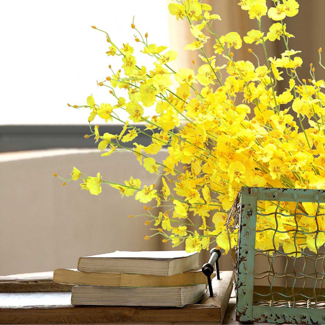 10pcs Artificial Silk Flower Yellow