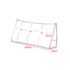 SOGA 100cm Blue Wedge Bed Cushion