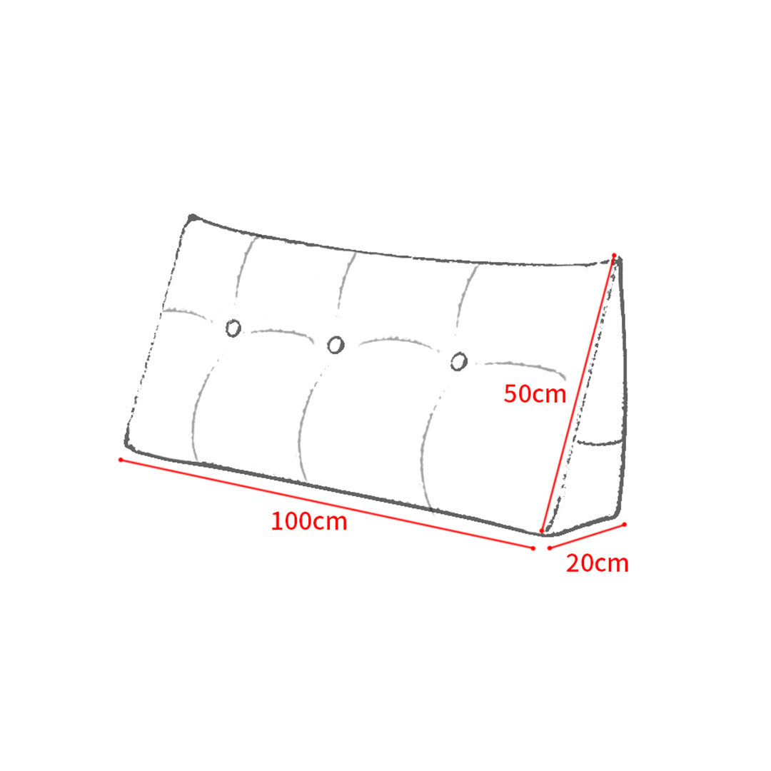 SOGA 100cm Blue Wedge Bed Cushion