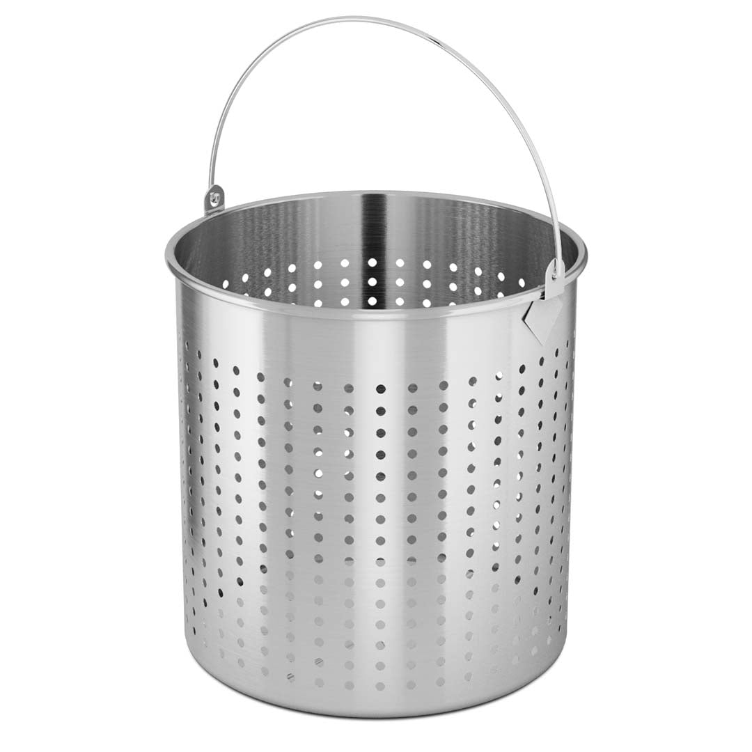 12L 18/10 Stainless Steel Perforated Pasta Strainer with Handle