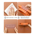 Orange 360 Degree Wall-Mounted Rotating Bathroom Organiser