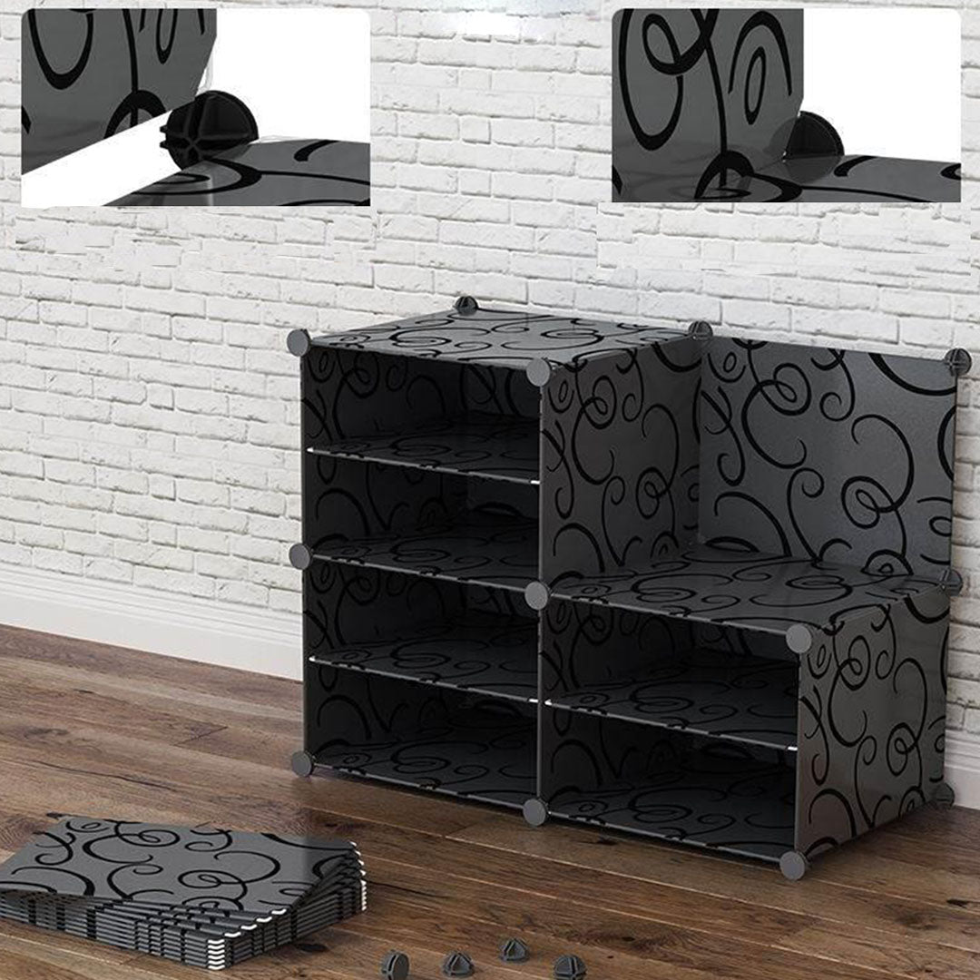 10 Cubes Black Portable Wardrobe