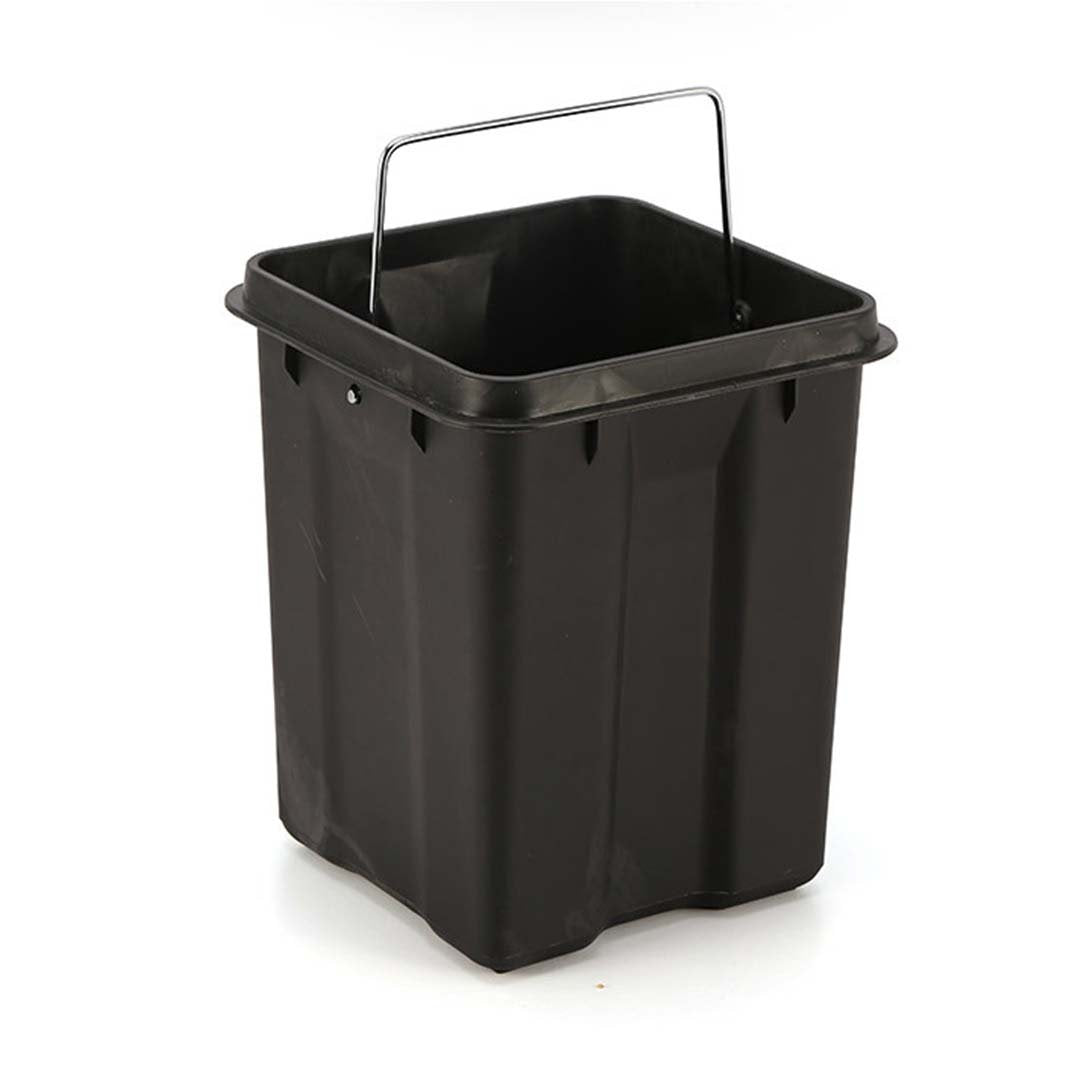 Foot Pedal Stainless Steel Trash Bin Square 12L White