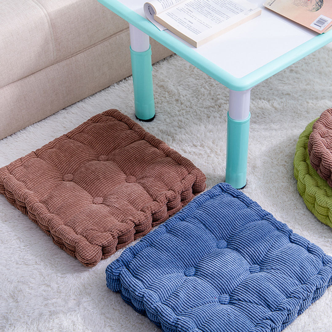 Coffee Plush Square Cushion
