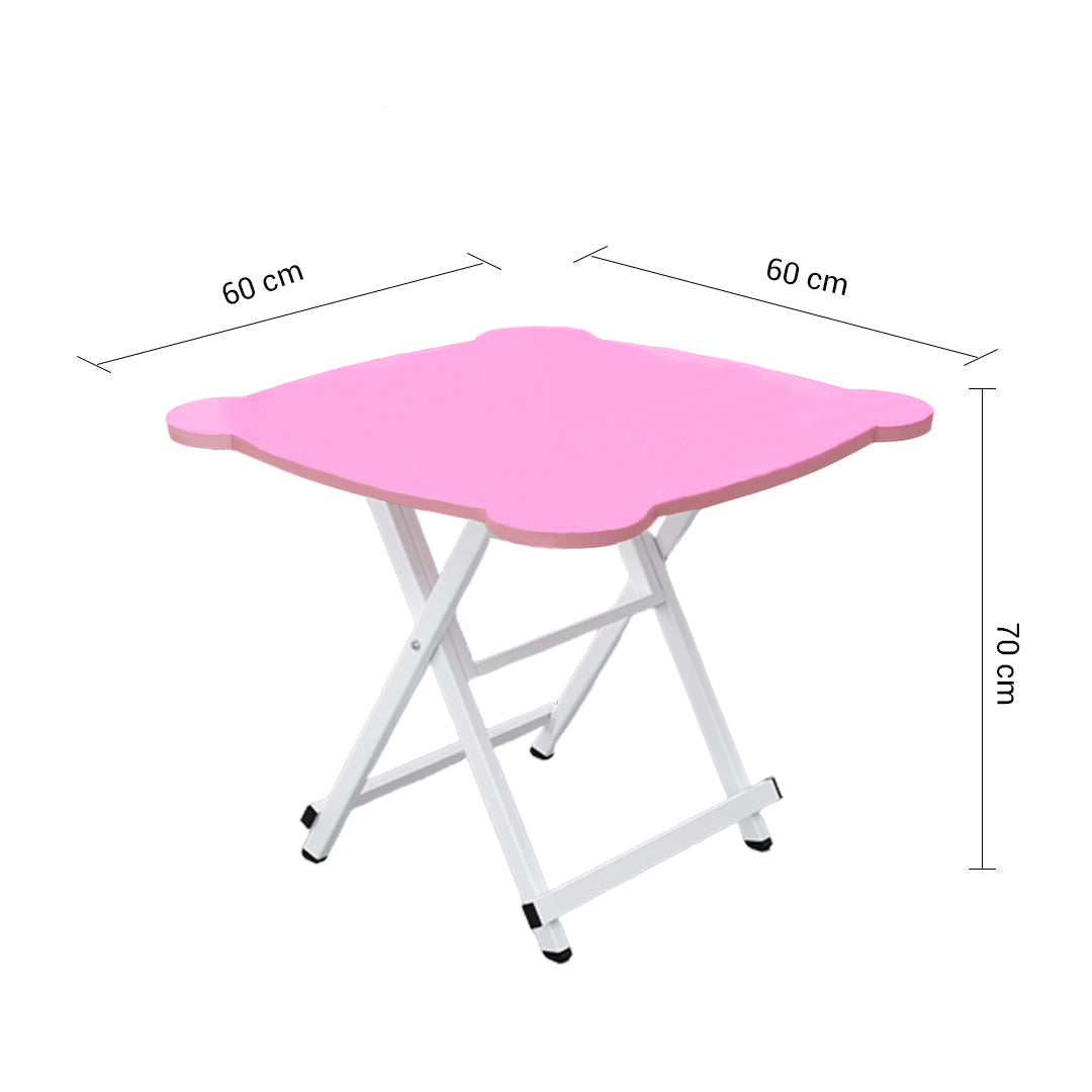 Pink Minimalist Cat Ear Foldable Portable Table