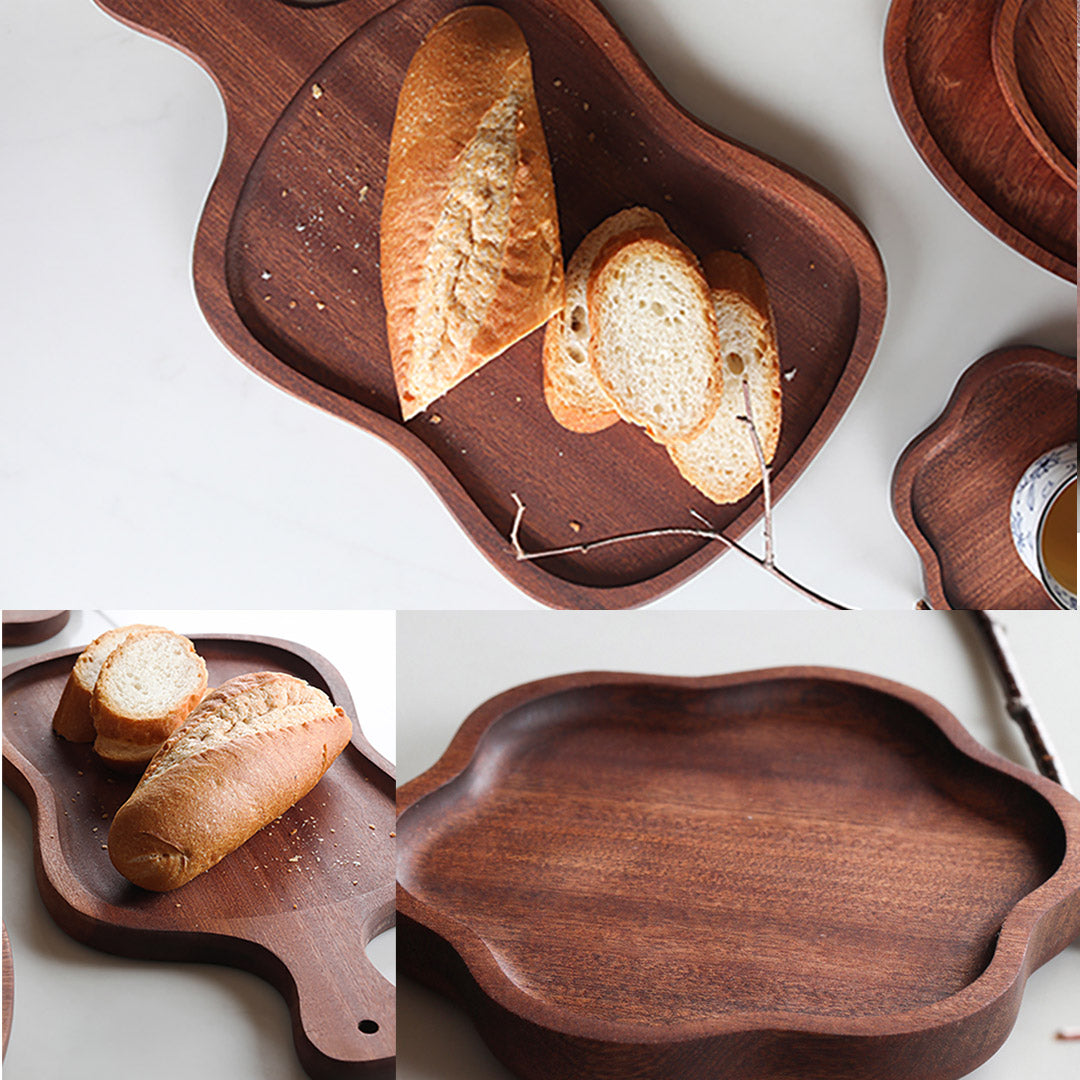 18cm Brown Wooden Serving Tray