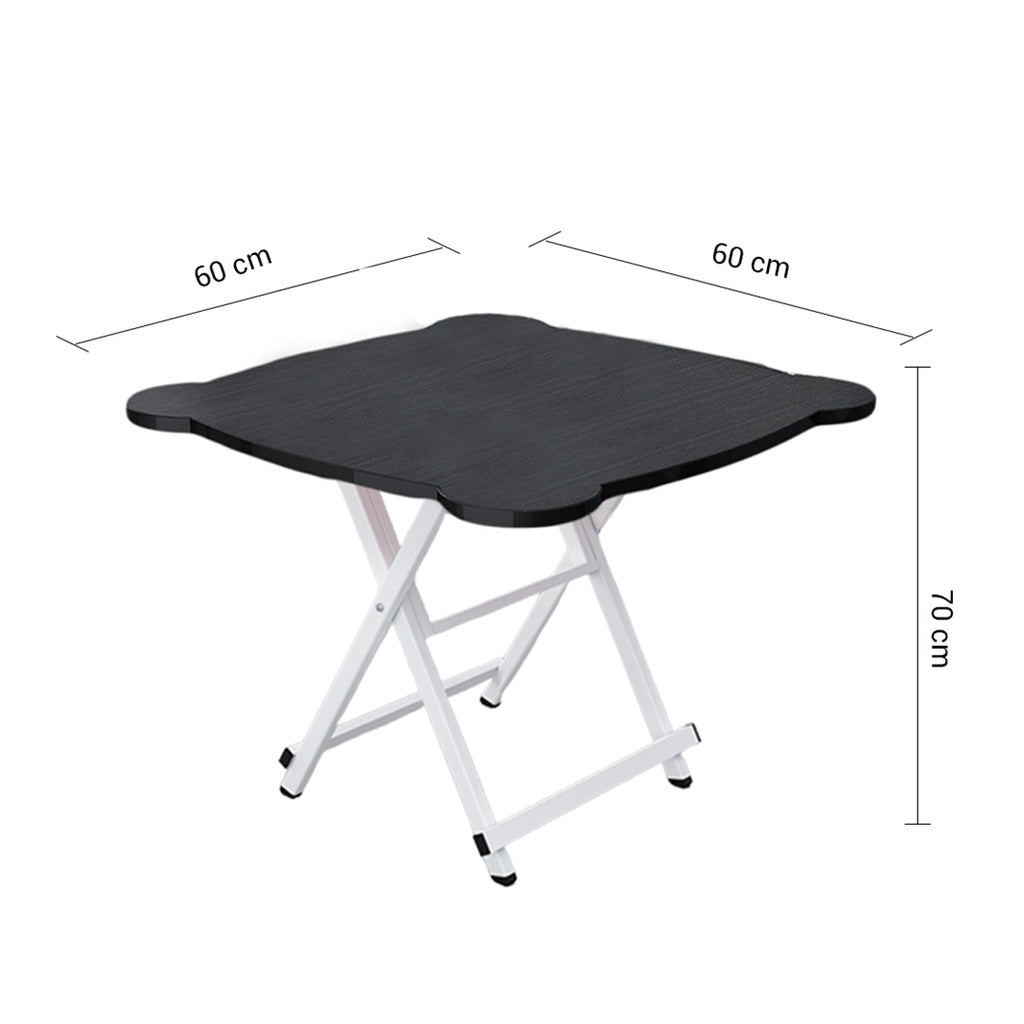Black Minimalist Cat Ear Foldable Portable Table