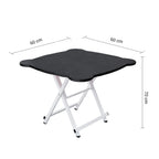 Black Minimalist Cat Ear Foldable Portable Table