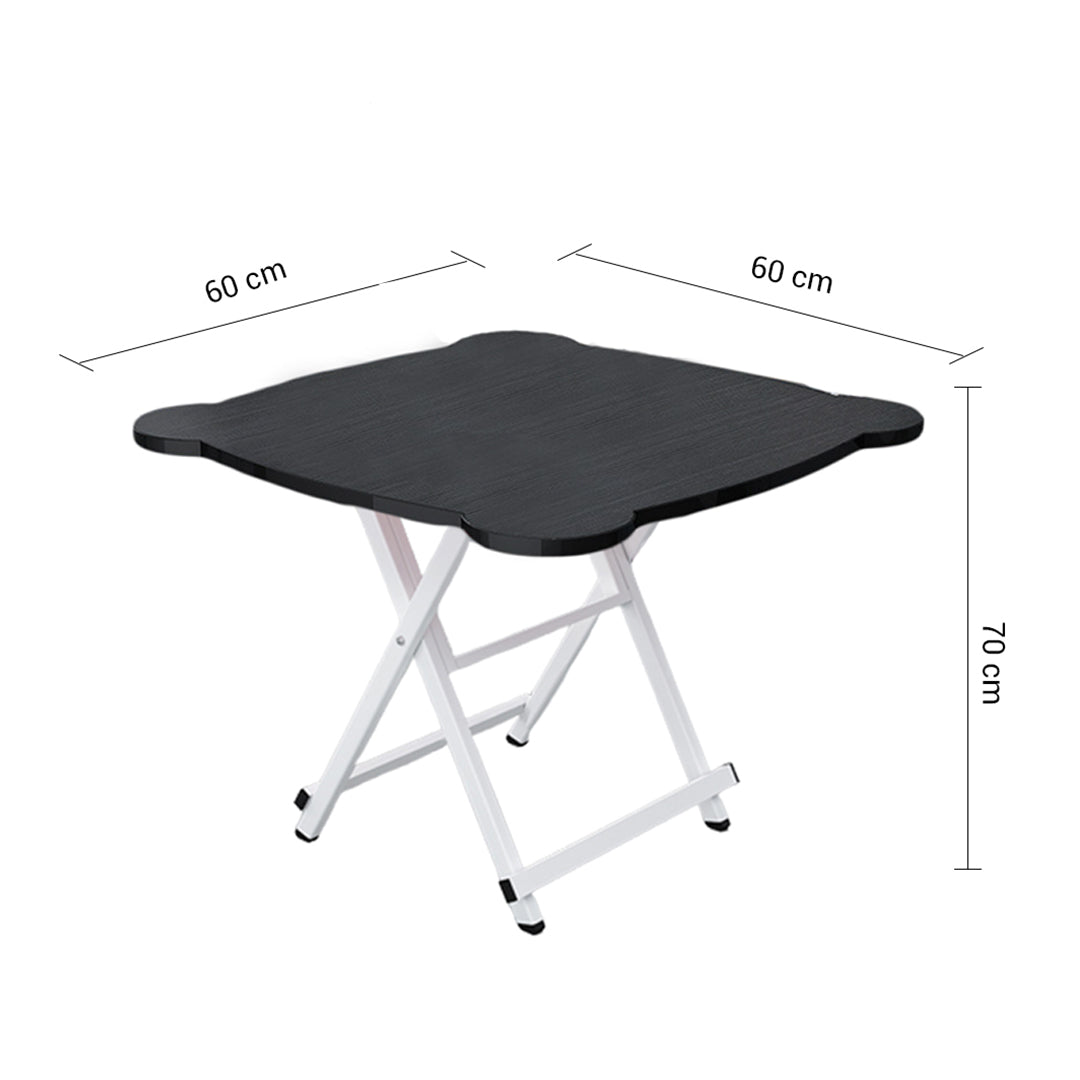Black Minimalist Cat Ear Foldable Portable Table
