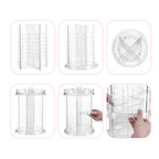 360 Degree Rotating Cosmetic Storage Organiser with White LED Light Tabletop Mirror Set