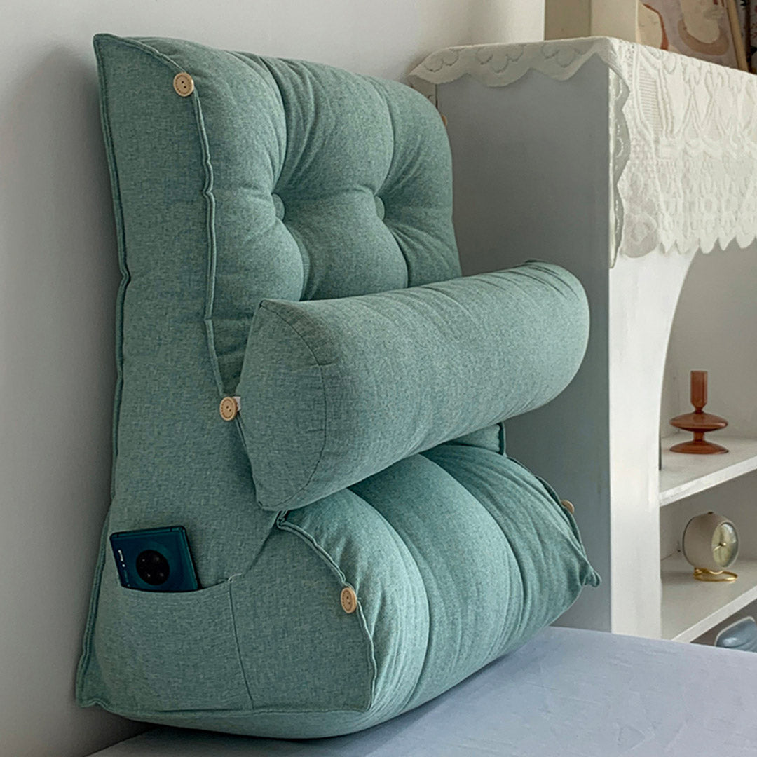 60cm Green Wedge Lumbar Pillow