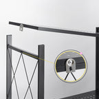 4 Tier Foldable Kitchen Shelves with Wheels Black