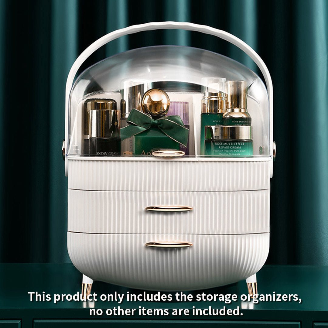 29cm White Countertop Cosmetic Storage