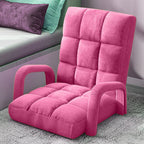 Floor Recliner Lazy Chair with Armrest Pink