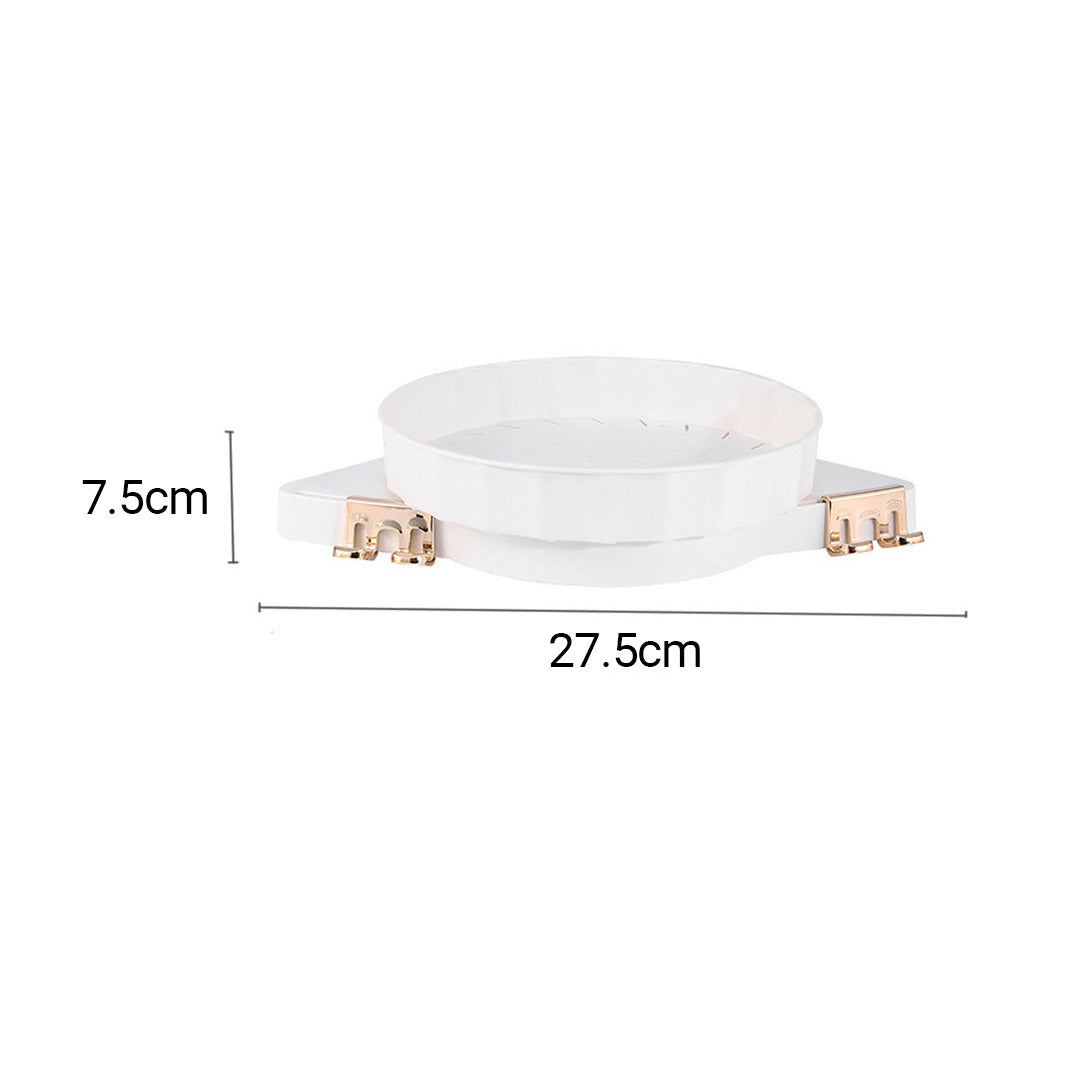 White 360 Degree Wall-Mounted Rotating Bathroom Organiser