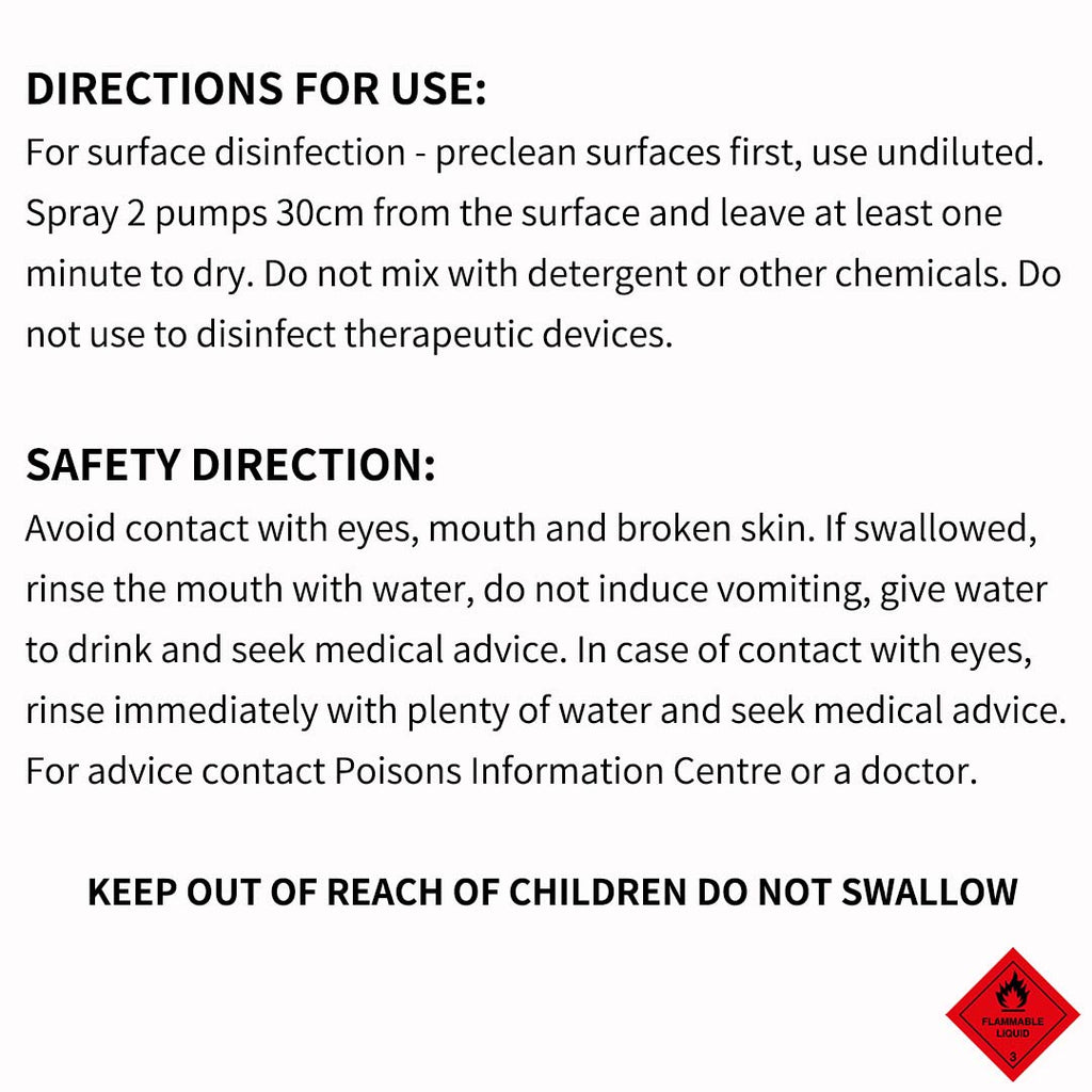 500ml Disinfectant Anti-Bacterial Alcohol Spray