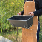 49.5cm Black Rectangular Vegetable Herb Flower Planter Box Set of 2