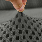 Grey Colored 1- Seater Sofa Cover with Ruffled Skirt