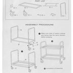 2 Tier Stainless Steel Utility Cart Square 500x500x950