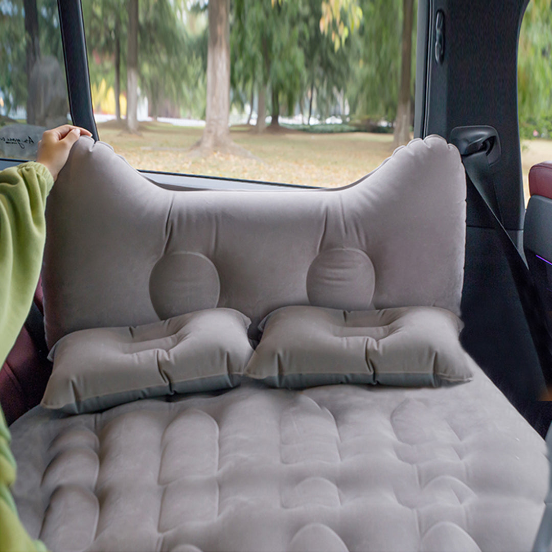 Grey Honeycomb Inflatable Car Mattress