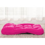 Foldable Floor Recliner Lazy Chair with Armrest Pink