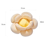 Beige Double Flower Shape Cushion