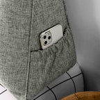 SOGA 100cm Light Grey Wedge Bed Cushion
