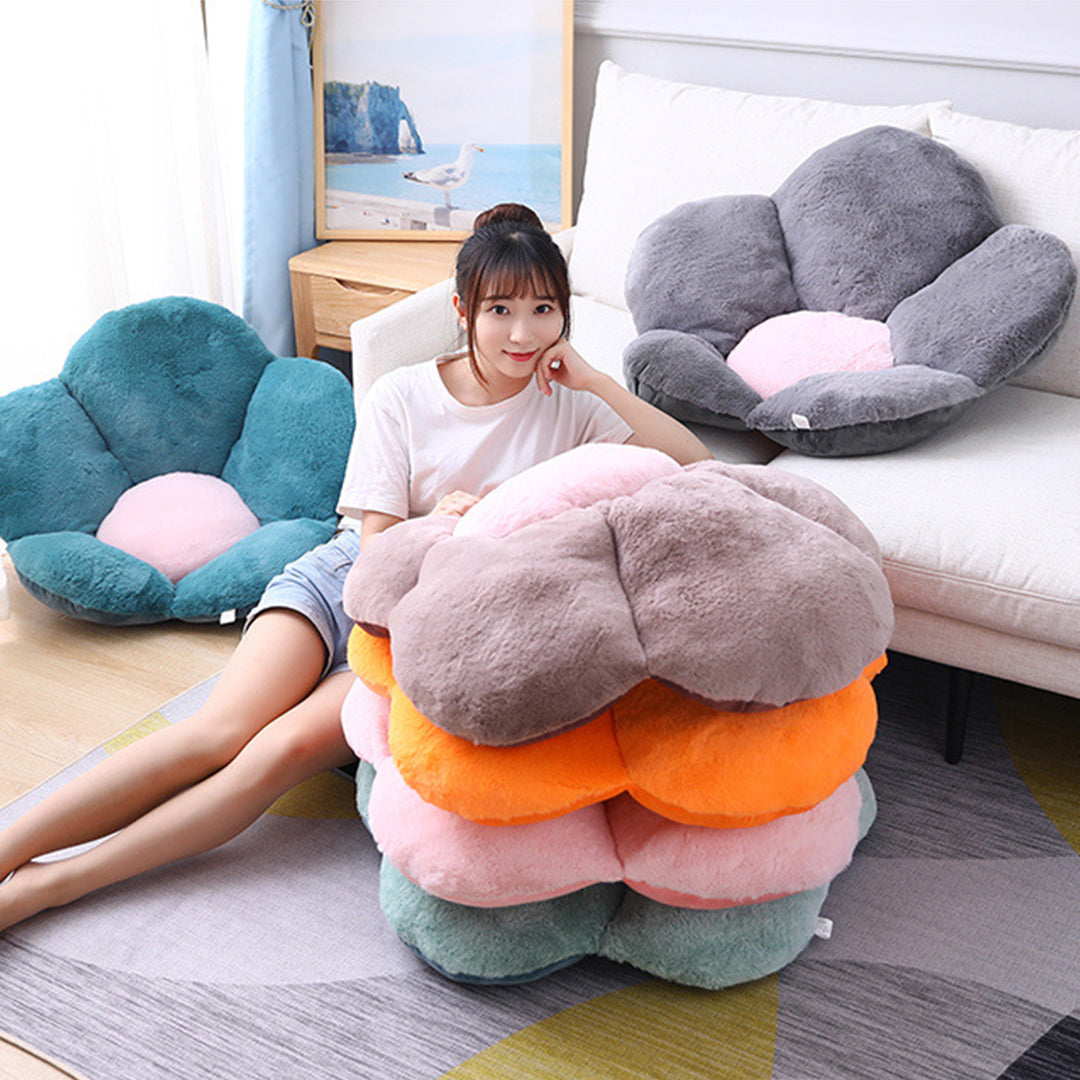 Pink Whimsical Flower Shape Cushion