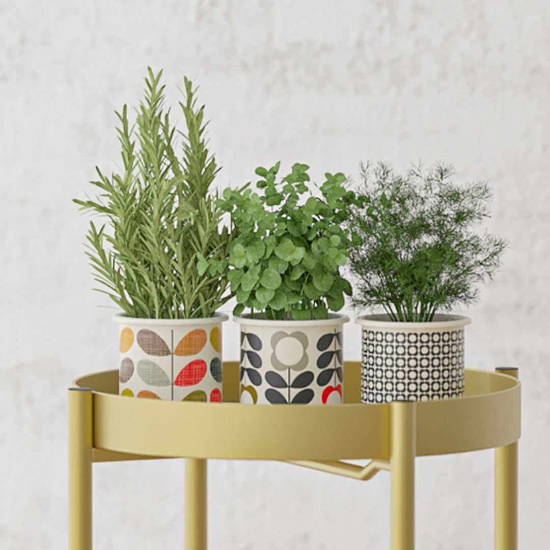 80CM Gold Tiered Plant Pots Holders Rack Garden Shelf