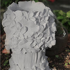 Resin Flower Pot Decor Grey