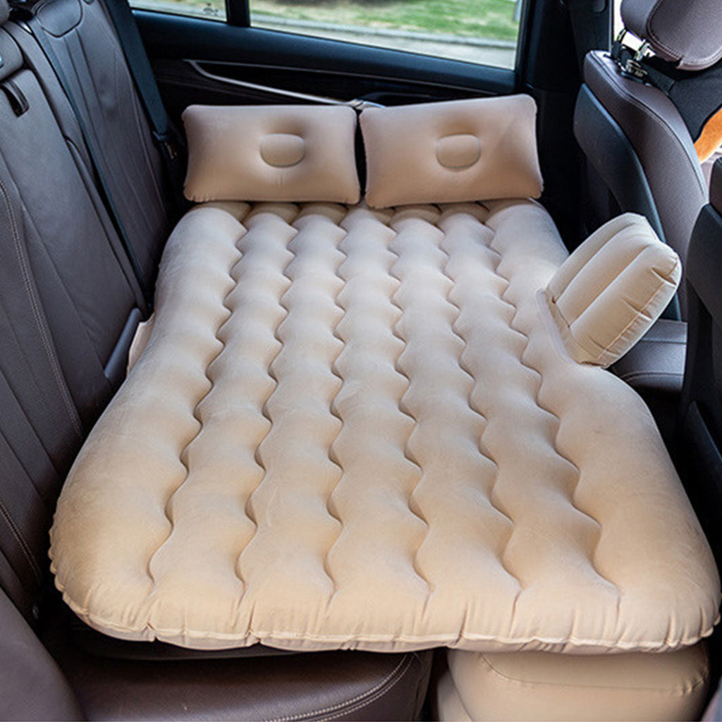 Beige Ripple Inflatable Car Mattress