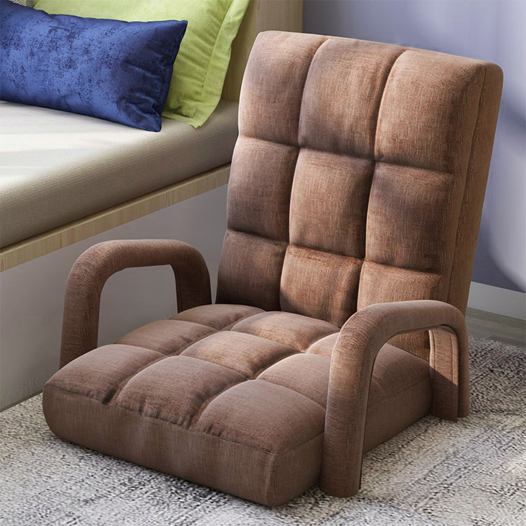 Floor Recliner Lazy Chair with Armrest Coffee