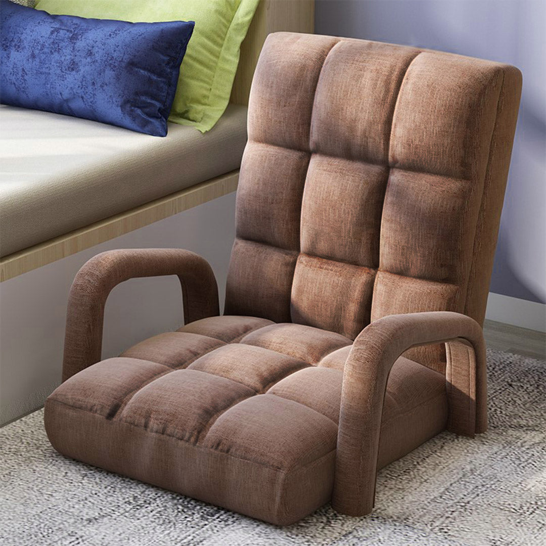 Floor Recliner Lazy Chair with Armrest Coffee