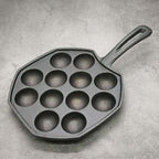 18CM Cast Iron Takoyaki Fry Pan with 12 Mold