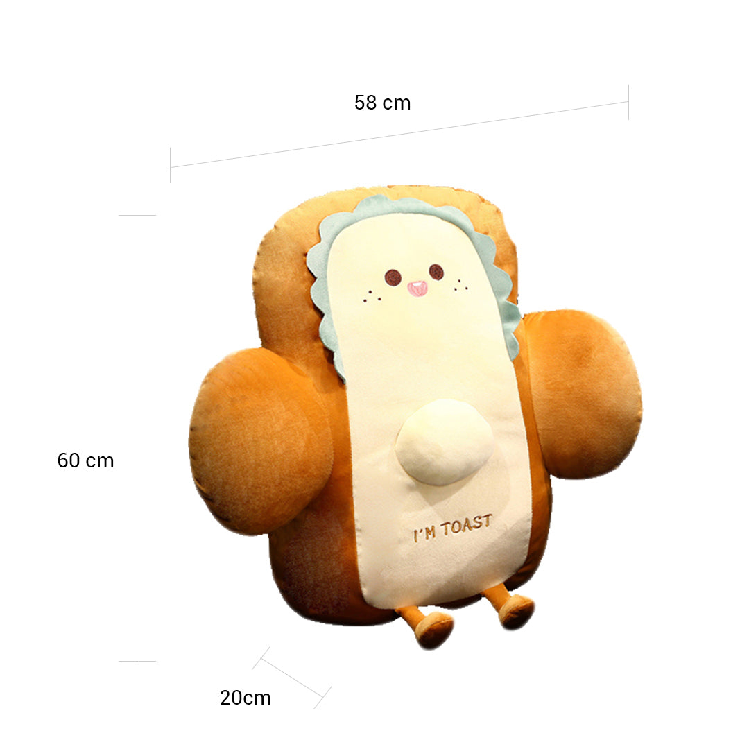 58cm Cute Face Toast Bread Cushion