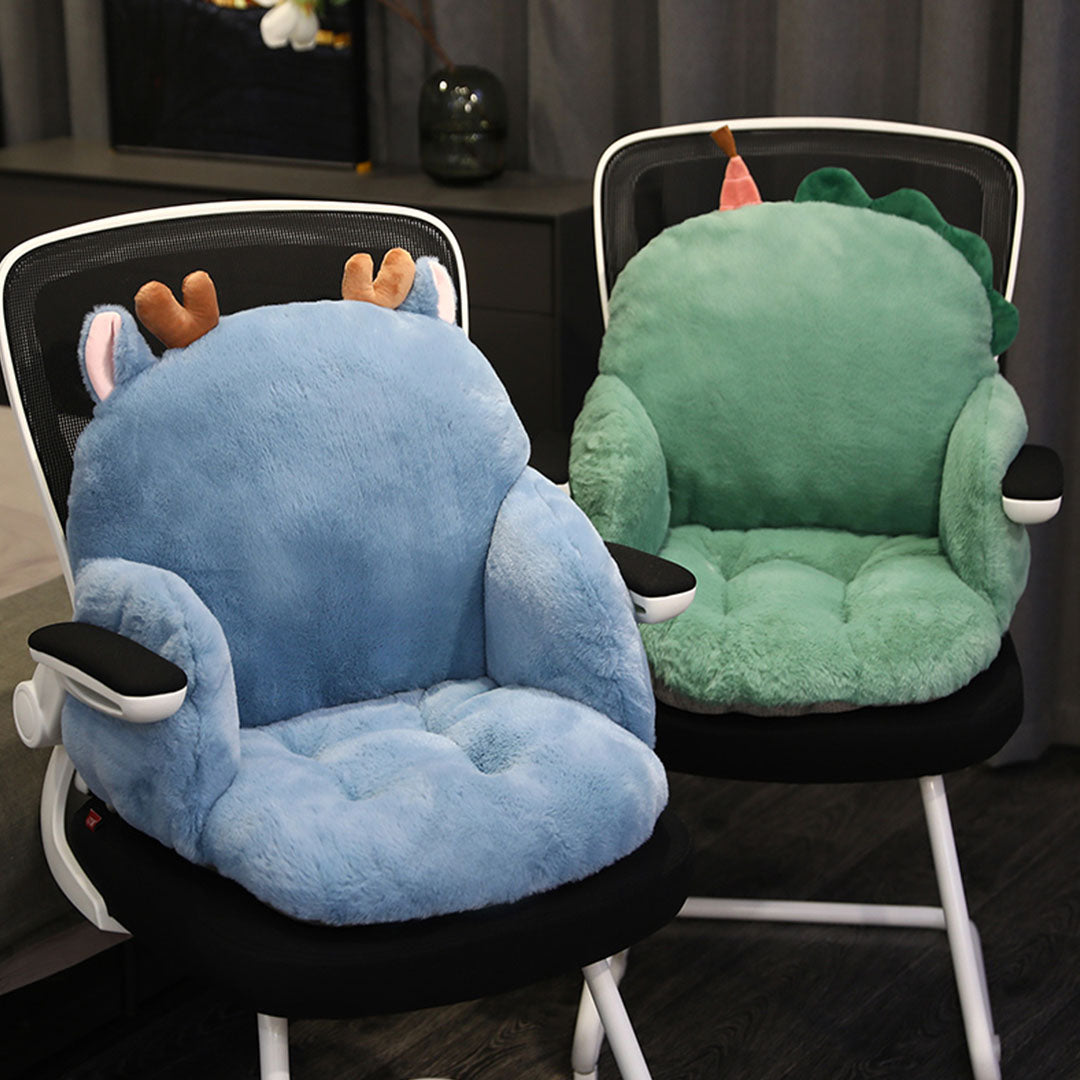 Green Dino Shape Seat Cushion
