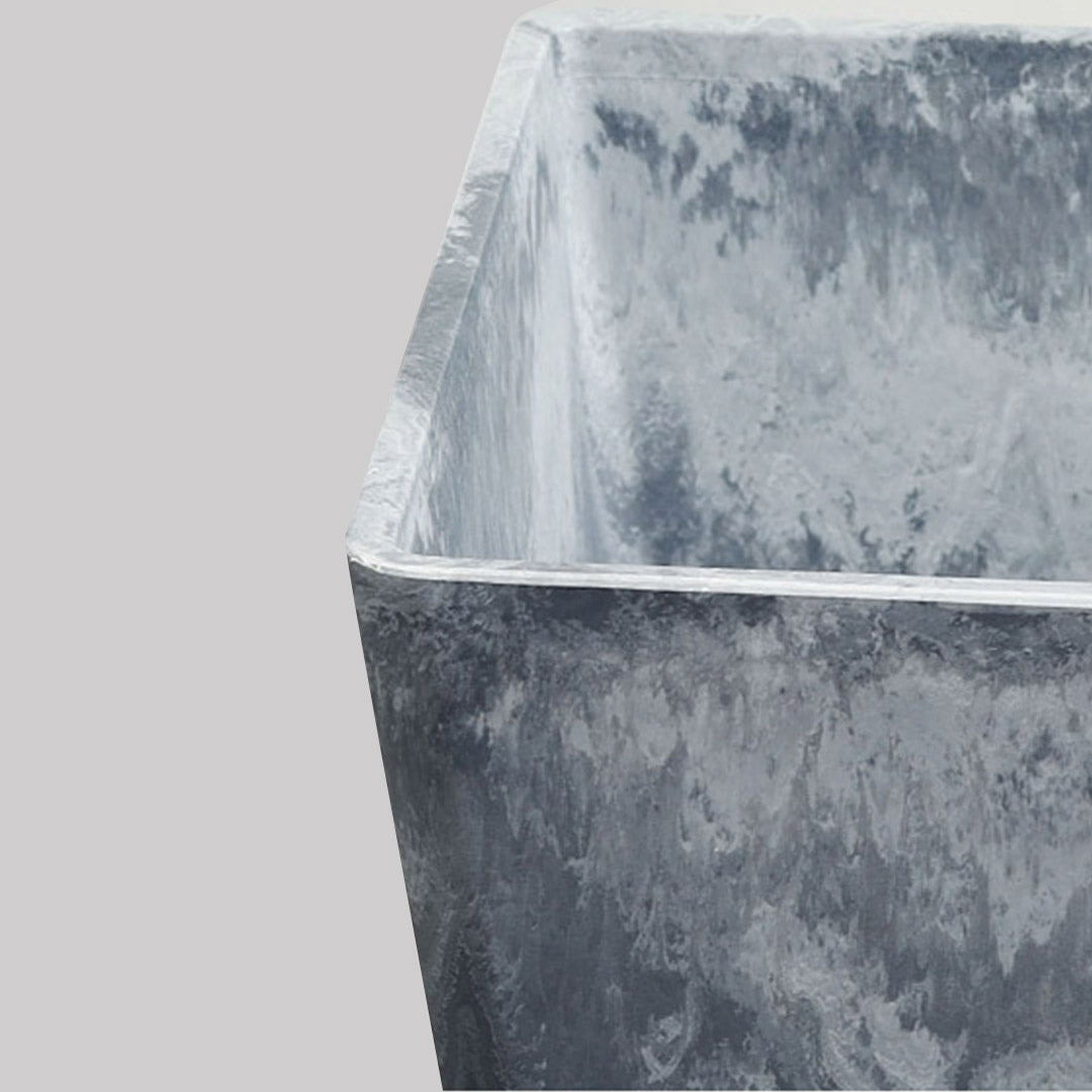 27cm Weathered Grey Square Planter