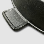 SOGA 26cm Round Ribbed Cast Iron with Handle