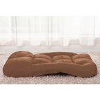 Foldable Floor Recliner Lazy Chair with Armrest Coffee