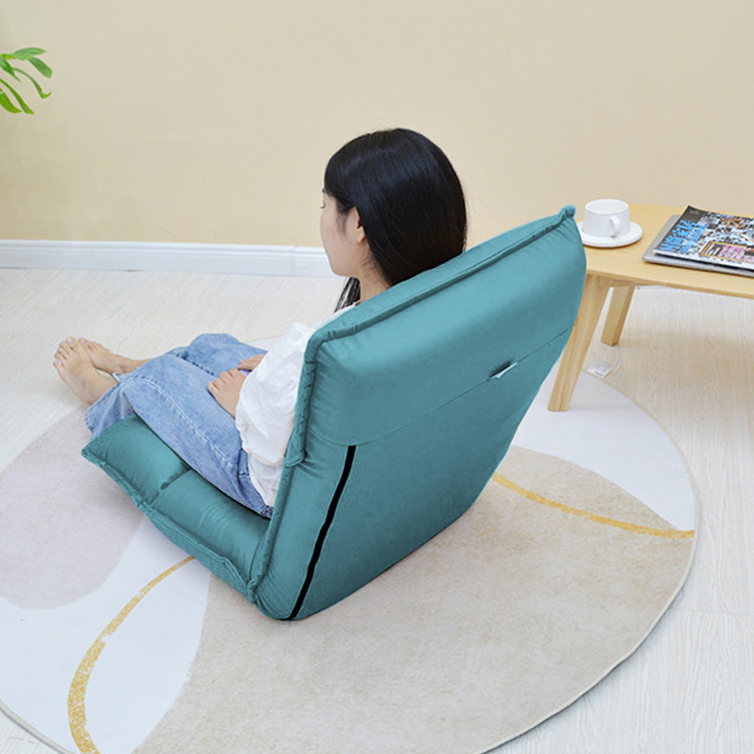 Air Leather Floor Recliner Lazy Chair Green