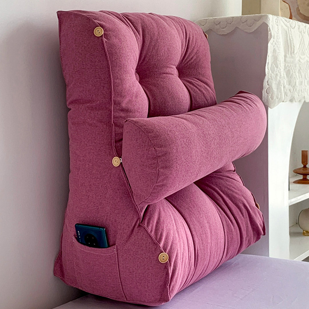 45cm Magenta Wedge Lumbar Pillow