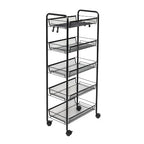 5 Tier Steel Mesh Kitchen Cart
